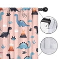 thumbnail image 4 of Blackout Kids Curtains,Pink Cartoon Dinosaurs Volcanoes Pattern Childrens Insulated Curtains Set Of 2,Bedroom Essentials,Toddler Room Decor 42"x84", 4 of 5