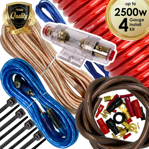 Audiotek 4 Gauge Amp Kit Amplifier, What Gauge Amp Wiring Kit Do I Need