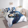 thumbnail image 3 of Homewish Chic Abstract Marble Twin Bedding Sets 7-Piece, Modern Marbling Ombre Bedding Comforter Set, Romantic Rose Flower Reversible Sheet Sets, Super Cozy Room Decor, 3 of 7