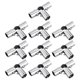 thumbnail image 4 of 10 Piezas de Conector de Tubo, Conector de Montaje de Tubería, Tubo de 25 Mm de Diámetro, Plateado, Resistente para Muebles, Contenedores de Conexión Cinco conectores, 4 of 8