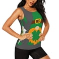 thumbnail image 2 of Xecao Spring St Patrick’S Day Irish Gnomes print women's scoop neck, loose-fit workout tank tops for the gym., 2 of 9