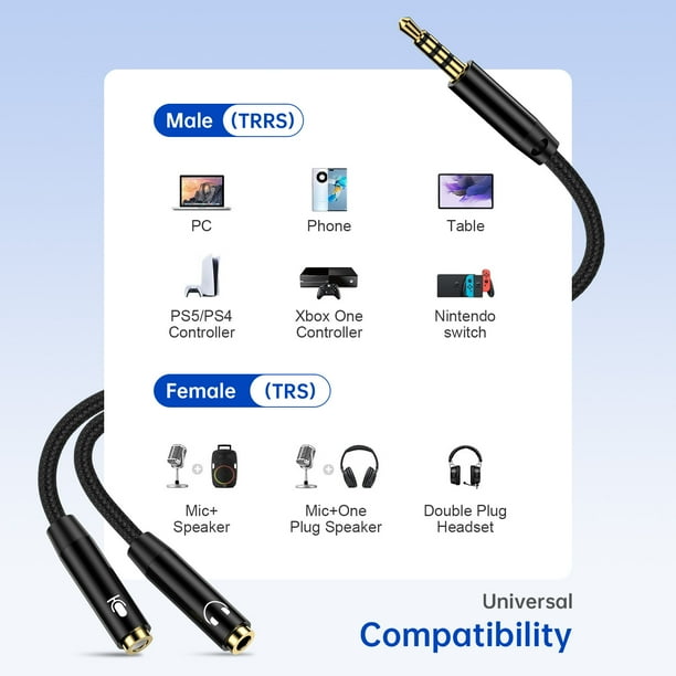 Without Splitter Connect Headset With One Jack To Pc Headphone