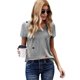 thumbnail image 4 of ABPHQTO Camiseta de Mujer Escote en V Estampado Estrellas Gris, 4 of 5