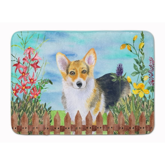 Pembroke Corgi Spring Machine Washable Memory Foam Mat