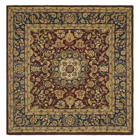 Classics Wool Rug - Safavieh Classic Helena Tufted Wool Area Rug, Burgundy/Navy