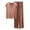 Khaki, variant on Lopecy-Sta 2 Piece Lounge Sets for Women Spring Vacation 2026 Summer Pajamas Short Sleeve Top with Pants Leisure Loose Solid Color Sleepwear
