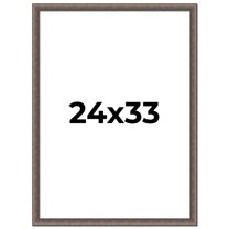 24x33 Frame Silver Real Wood Picture Frame Width 1.25 Inches | Interior Frame Depth 0.5 Inches |