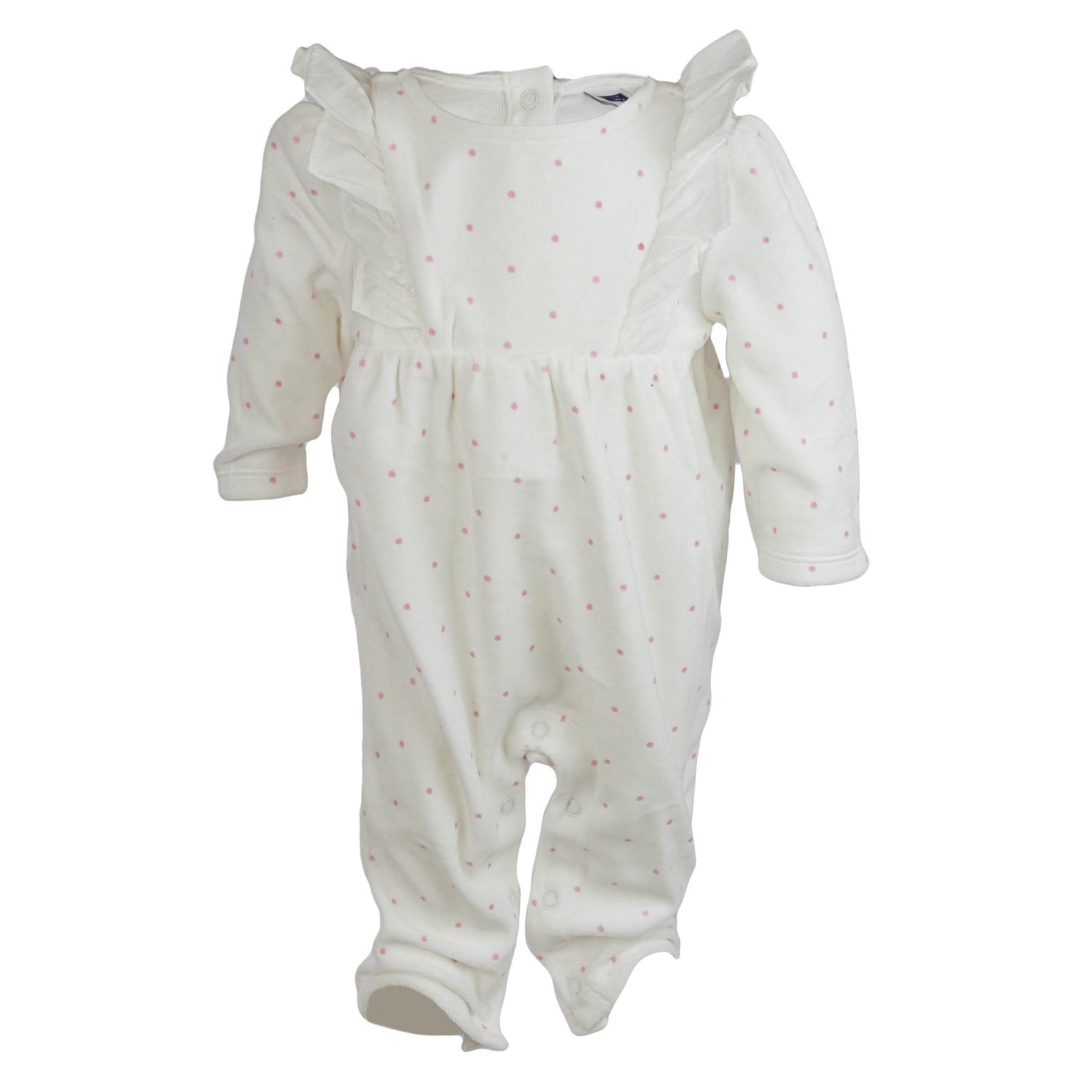 white velour baby clothes