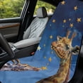 thumbnail image 3 of Xixirimido Sweating Car Seat Cover for Post Gym Workout, Running, Swimming, Beach Universal Fit Non-Slip Towel Bucket Seat Protector for Cars SUV Trucks, Giraffe Stars Galaxy Blue, 2Pack, 3 of 8