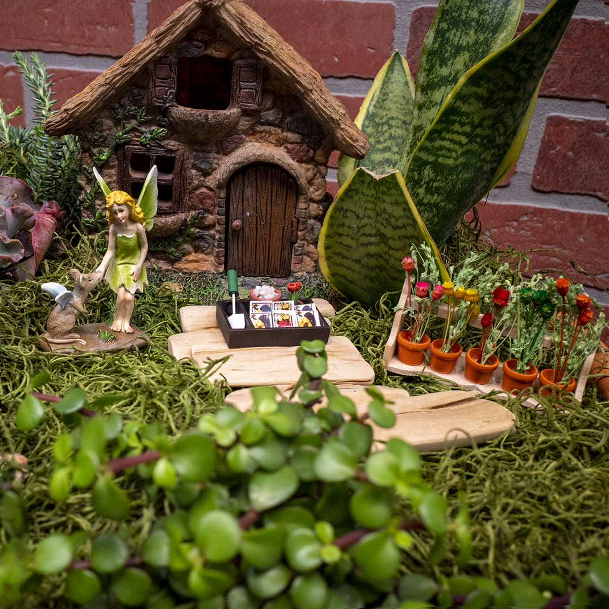 Details about   1:12 Dollhouse Miniatures Decor Gardening Box,Pulling Cart Garden Tools Kids DIY