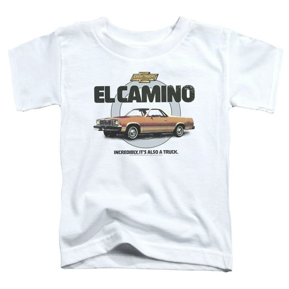 Trevco CHV186-TT-2 Chevrolet & Also a Truck Toddler Short Sleeve T-Shirt, White - Medium - 3 Toddler