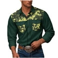 thumbnail image 2 of Dolkfu Shirt for Man Button Up Graphic Workwear Relaxed Fit Workwear Stretch Collared Shirt Men Tops XL, 2 of 7