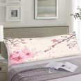 thumbnail image 4 of Cherry Blossoms Body Pillow Cover 20x54 Pillow Case Pink Flowers Cherry Blossom Cushion Long Pillowcase with Zipper Floral Pillow Covers Decorative Soft Large Bedding Pillow Cases for Bedroom,Couch, 4 of 6