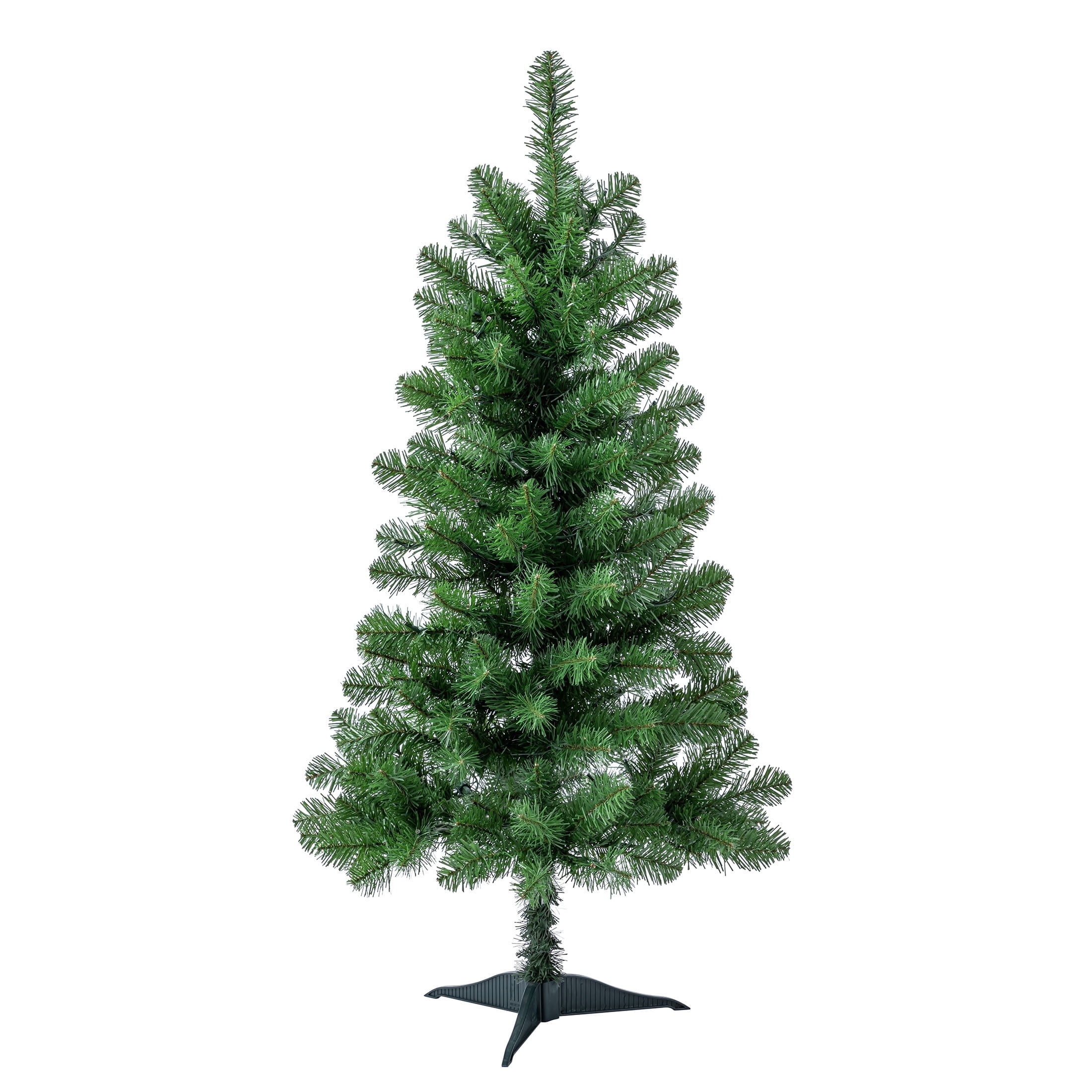 4' Pre-Lit Indiana Spruce Green Artificial Christmas Tree with Color-Changing LED Lights and Stand, by Holiday Time