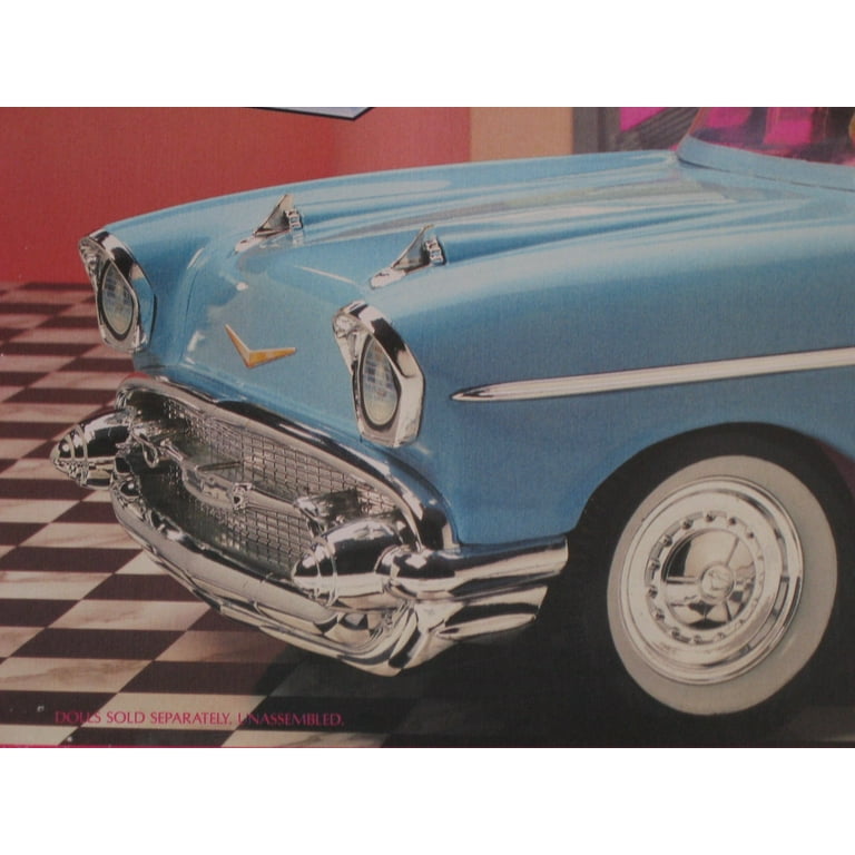 Barbie 57 Chevy Bel Air Convertible Car Blue 1989 Mattel 3561