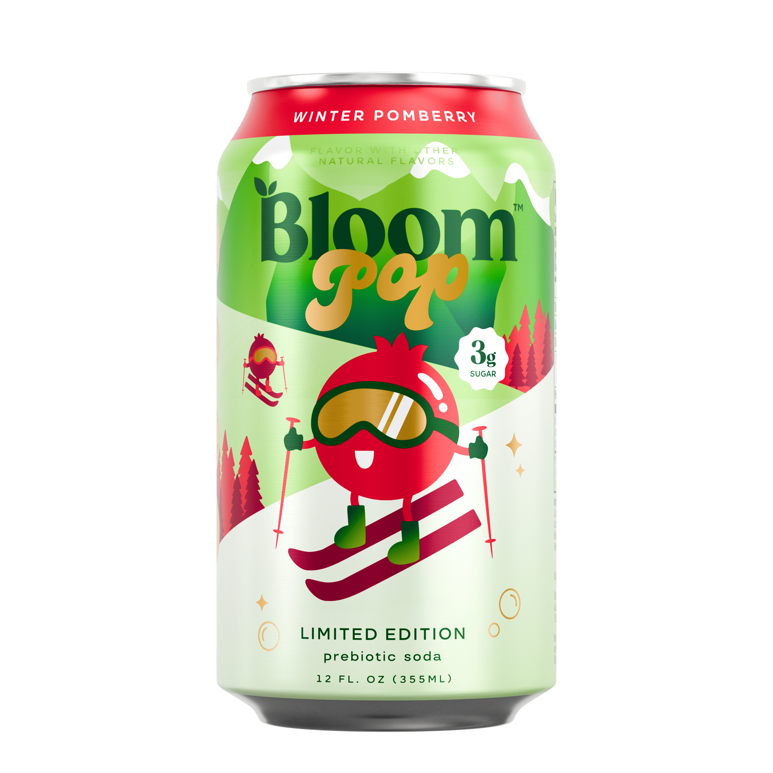 Bloom Nutrition Pop Prebiotic Soda, Winter Pomberry Limited