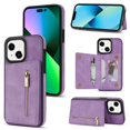thumbnail image 1 of ELEHOLD Zipper Wallet Case for iPhone14 Plus 6.7 inch,Made of Premium Vegan Leather and Soft TPU with Shockproof Full Body Protection Magnetic Kickstand and Card Slot Case, Purple, 1 of 9