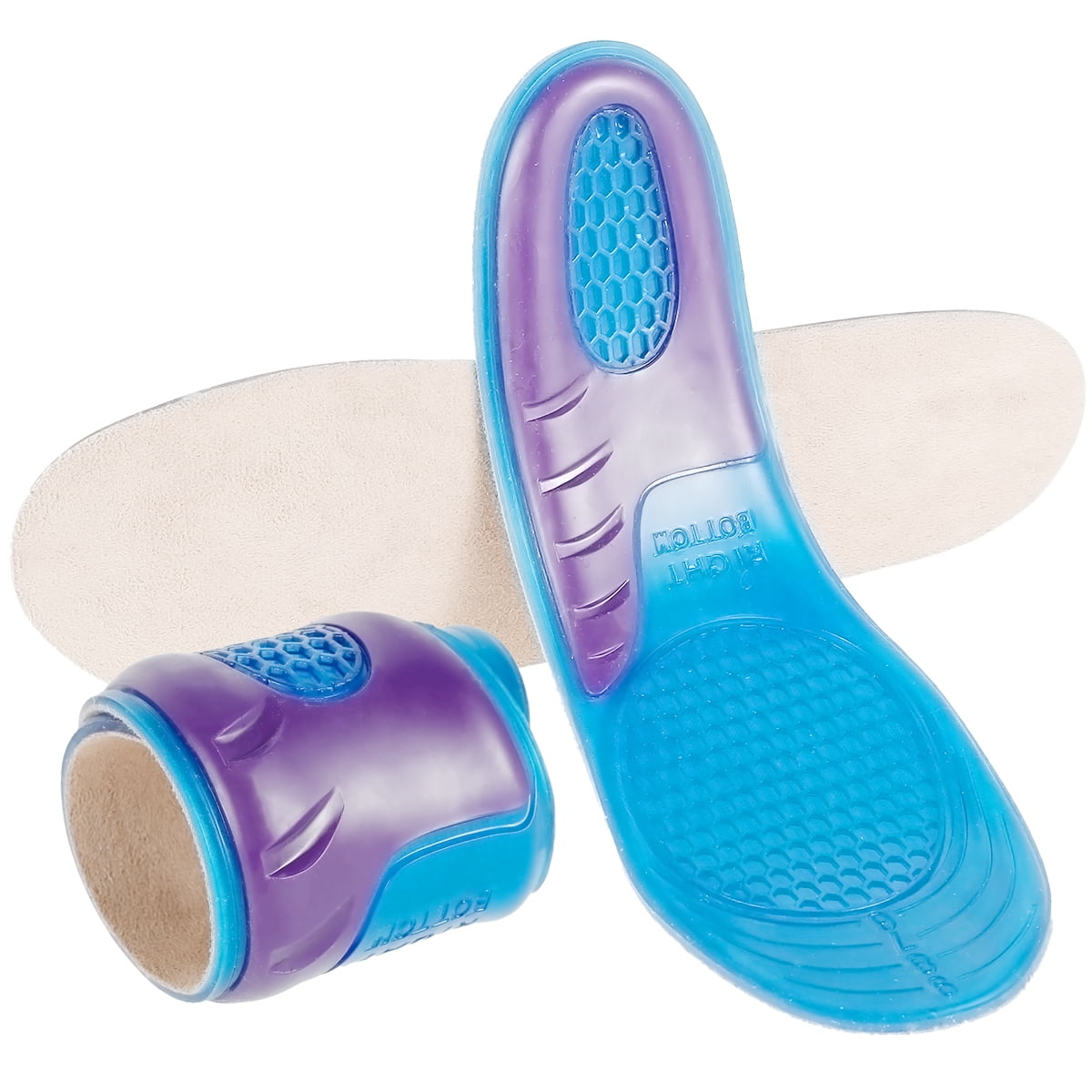 Silicone Gel Massage Orthotic Arch Support Anti-Slip Sport Insoles For Size 8-12 
