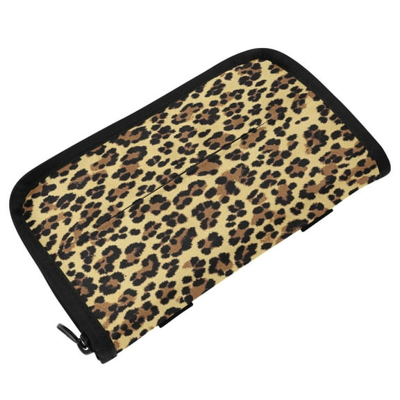 Qxltty Brown Leopard Car Tissue Holde Upgraded Hanging Square Sun Visor Napkin Box and Easy to Use
