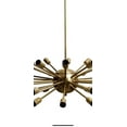 thumbnail image 4 of 36 Light Mid Century Brass Sputnik chandelier light Fixture, 4 of 6