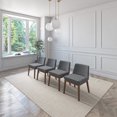thumbnail image 4 of Juego de Comedor de Madera con 6 Sillas Tapizadas para 6 Personas, Mesa y Sillas para Comedor y Cocina, Midtown Concept Lisboa, Nogal y Gris Oscuro, 4 of 5