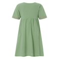 thumbnail image 3 of CNKOO Contrast Color Loose A-Line Party Dress for Women with Short Sleeves, 3 of 9