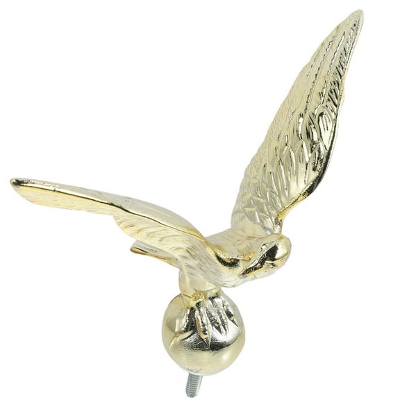 Gold Flag Pole Eagle Topper Ornament, Aluminum Alloy Eagle Finial Flagpole Top Ball Replacement For Telescopic Sectional Flagpole