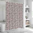 thumbnail image 5 of Purple Floral Shower Curtain Set - Small 36" x 72" Washable Bathtub Curtain with 12 Hooks, Spring Plants Flowers Vintage Rustic Waterproof Fabric Stall Shower Curtains for Bathroom/Bathtub Décor, 5 of 6
