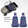 thumbnail image 5 of chaqlin Purple Boho Mandala UTV Seat Covers Non Slip Waterproof Seat Cover with Headrest Covers Compatible with Rhino 700 660 450 2004-2021 All Models Easy to Install Full Protection Outdoor, 5 of 7