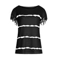 thumbnail image 3 of Pompotops Pull à Manches Courtes et Col Rond T-Shirt Casual Femme, 3 of 4