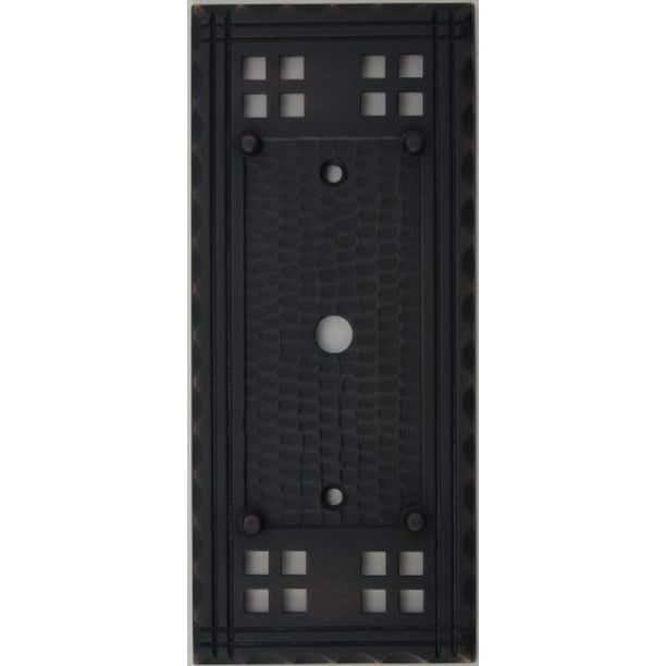 Arts Crafts Mission Style Oil Rubbed Bronze 1 Gang Switch Plate Cable Tv Coaxial Opening Com - Oil Rubbed Bronze Cable Wall Plate