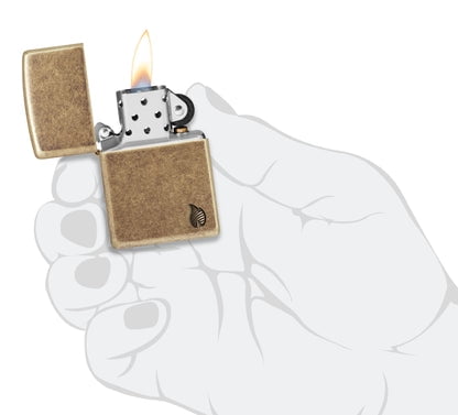 Zippo Lighter - Customized Engraved Message on Windproof Armor 46400