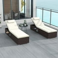 thumbnail image 2 of Costway 2 PCS Patio Chaise Lounge with 6-level Backrest, Comfy Seat Cushion & Headrest, 2 of 9