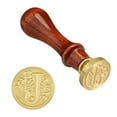 thumbnail image 4 of Uxcell Alphabet J Wooden Handle Removable Brass Head Classic Letter Wax Seal Stamp, 4 of 5