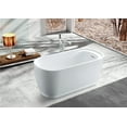 thumbnail image 3 of Aqua Eden VTOV512925S 51-Inch Acrylic Freestanding Tub with Seat and Drain, Glossy White, 3 of 4