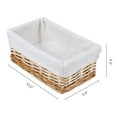 thumbnail image 3 of Unique Bargains 1 Pack Wicker Basket with Cloth Light Brown 10.2*5.9*4.3in, 3 of 6