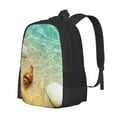 thumbnail image 2 of Hirioo Starfish And Seashell On The Beach for Minimalist Backpack Large Capacity Backpack Travel Backpack For School, 2 of 8