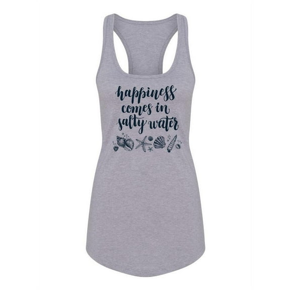 Salty Water Is Happiness Racerback Tank Women -Image by Shutterstock, Female x-Large