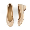thumbnail image 5 of JENN ARDOR Women's Chunky Block Low Heels Bow Round Closed Toe Slip-On Bridal Wedding Dress Ballet Pumps Shoes, 5 of 5