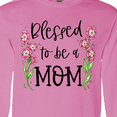 thumbnail image 4 of Inktastic Blessed to Be a Mom Pink Flowers Long Sleeve T-Shirt, 4 of 5