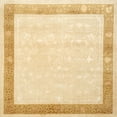 thumbnail image 1 of Ahgly Company Machine Washable Indoor Square Traditional Sun Yellow Area Rugs, 5' Square, 1 of 7