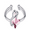 Pink, variant on AOBOCO Sterling Silver Butterfly Ring Adjustable Size Ring Crystal Butterfly Ring Birthday Anniversary Jewelry Gifts for Women