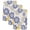 Blue Yellow, variant on Geometric Flower Kitchen Towels Set of 1, Vintage Country Floral Blue Grey on Linen Absorbent Dish Towels for Kitchen, Microfiber Hand Towel, Quick Drying Tea Towel for Cleaning Decorative Dishcloths