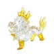 thumbnail image 2 of Figura de dragón de cristal de pie, estatua de dragón, minifigura decorativa china de colección amarillo, 2 of 9