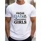 thumbnail image 1 of Camiseta gráfica "Papá de las Niñas" - Camiseta informal de manga corta para hombre, algodón transpirable, lavable a máquina - Regalo perfecto para el verano, 1 of 6