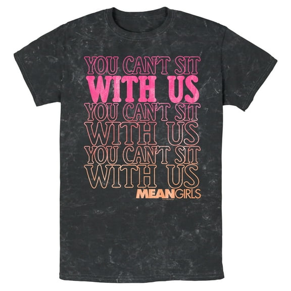 Men's Mean Girls You Can’t Sit With Us Graphic Tee Black Small