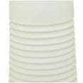 thumbnail image 4 of DecMode 36" Ribbed Tapered Cone Floor White Metal Vase, 4 of 11