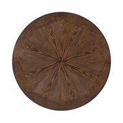 Powell Holloway Round Indoor End Table with Shelf, 23 Tall, Rustic Umber