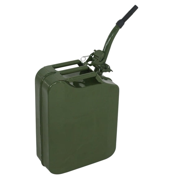 WSSYzyzf Jerry Can 5 Gallon (20L) Army Backup Military Style Metal Steel Tank, Prepper Supply for Water, Fuel, or Storage, Durable and Leak-Proof with Secure Cap, Portable