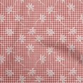 thumbnail image 1 of oneOone Silk Tabby Red Fabric Block Sewing Craft Projects Fabric Prints By Yard 42 Inch Wide, 1 of 6